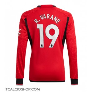 Manchester United Raphael Varane #19 Prima Maglia 2023-24 Manica Lunga